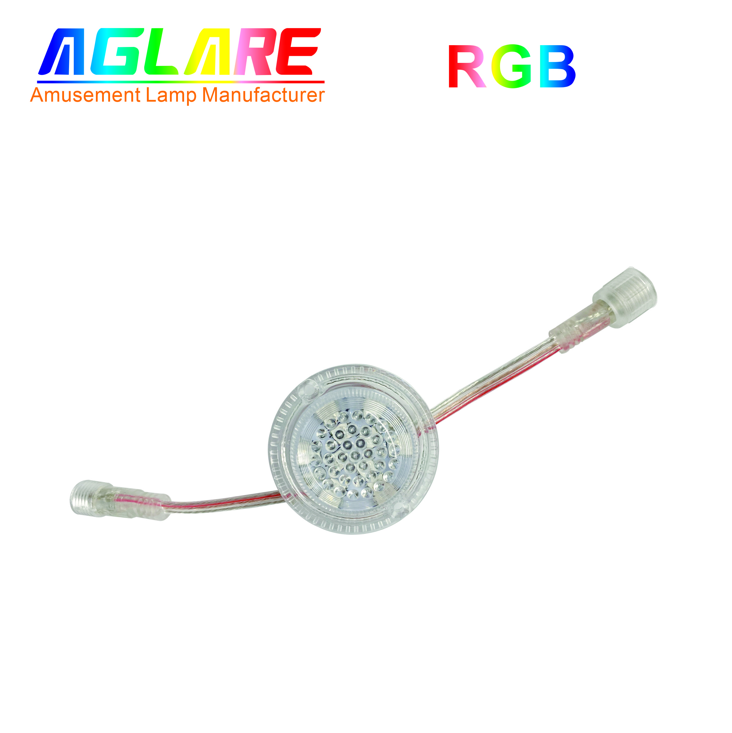 51mm 10灯5050贴片LED点光源灯 外控光源游乐装备灯防水线led照明