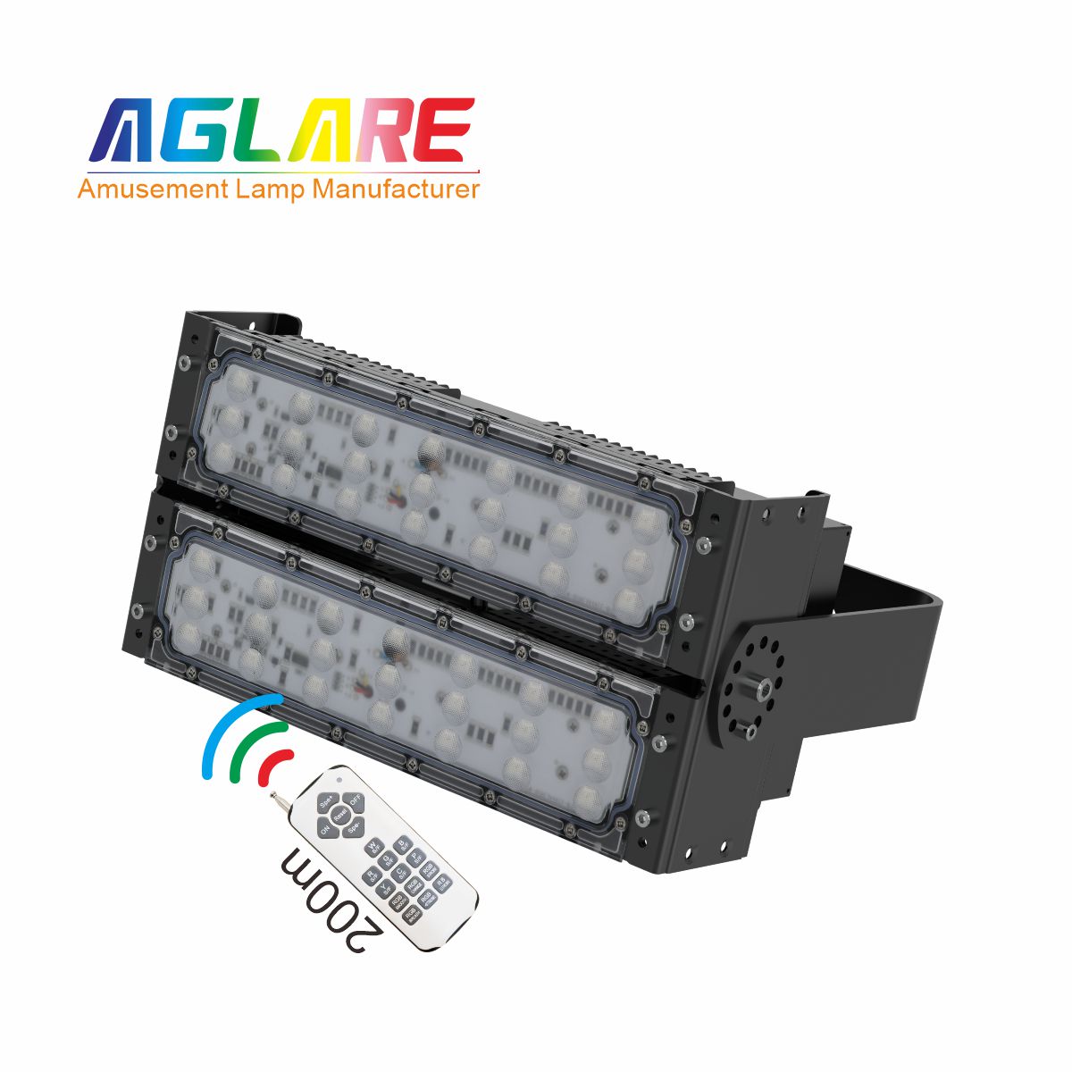 100W LED彩色泛光灯 RGB投光灯带？仄